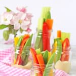 A child friendly hummus recipe served with crudites. Perfect for snacks and picnics | My Fussy Eater Blog