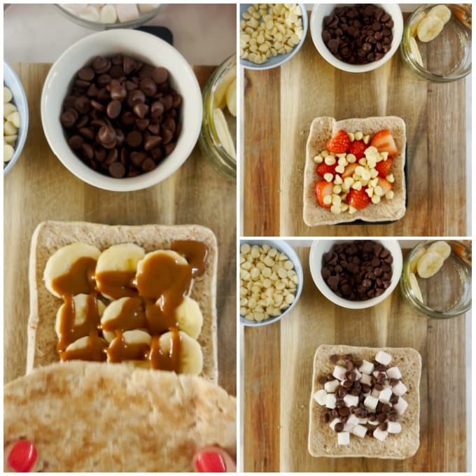 Selection of Toastie fillings being shown.