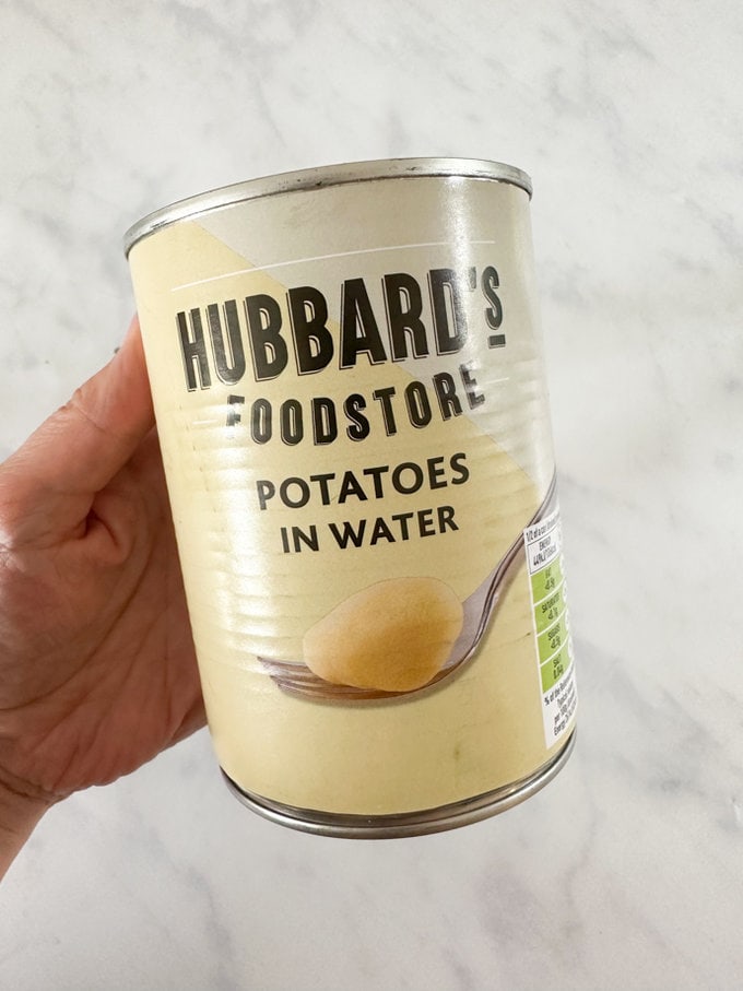 photo of tinned potatoes